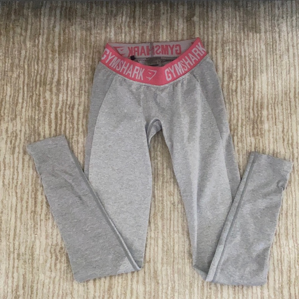 Grey and Pink Gymshark Leggings
